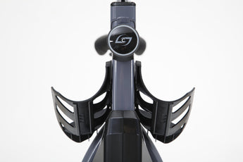 Stages SC2 front view with the handlebar height knob and bottle cages
