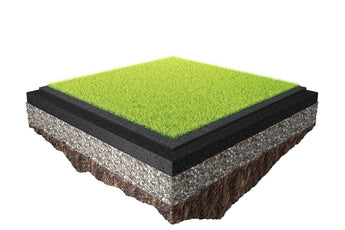 Close-up of REGUPOL abzorb recycled tire rubber turf shock pad