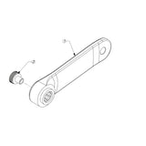 Exploded parts diagram showing Stages Left Crank Arm Part No. 000-7678 for SC1, SC2, and SC3 indoor cycles