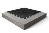 Loose REGUPOL aktivlok 24 x 24 inch interlocking rubber tile showing puzzle-edge connection