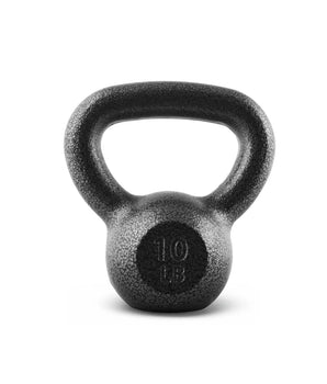 CAP Barbell black cast iron kettlebell, 10 lb, hammertone finish