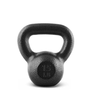 CAP Barbell black cast iron kettlebell, 15 lb, hammertone finish