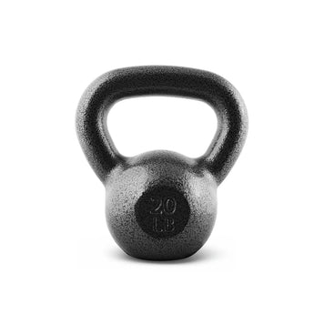 CAP Barbell black cast iron kettlebell, 20 lb, hammertone finish