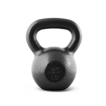 CAP Barbell black cast iron kettlebell, 35 lb, hammertone finish