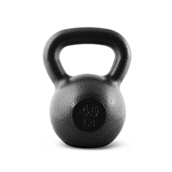 CAP Barbell black cast iron kettlebell, 40 lb, hammertone finish
