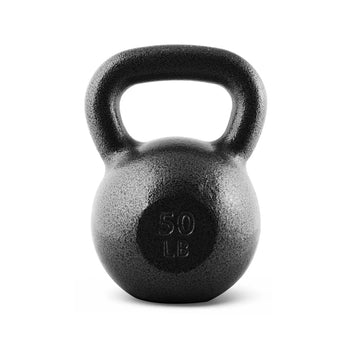 CAP Barbell black cast iron kettlebell, 50 lb, hammertone finish