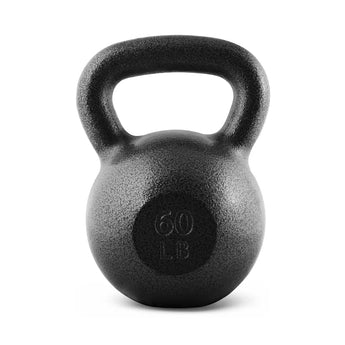 CAP Barbell black cast iron kettlebell, 60 lb, hammertone finish