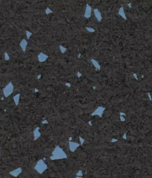 REGUPOL aktiv Jayz Blue 3/8-inch commercial rubber flooring with blue speckled finish