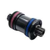 Perspective view of Stages-compatible bottom bracket replacement assembly