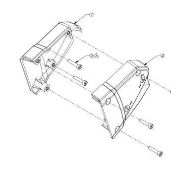 Stages FitLoc height adjustment shrouds and mounting hardware for SC2 and SC3 indoor cycles
