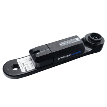 Side profile of Stages Power Meter 971-0105 left crank arm for SC1, SC2, and SC3 indoor cycles