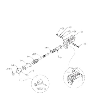 Stages FitLoc height adjustment assembly with shrouds 000-3953 exploded parts diagram